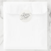 Kerstlabel_Joyeux Noel Ronde Sticker (Tas)