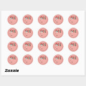 Kerstlabel met vrolijke feeststemming ronde sticker (Vel)