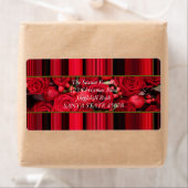 Kerstlabel rode rozen etiket (Insitu)