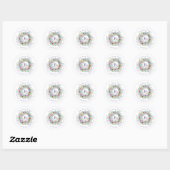 kerstlabel ronde sticker (Vel)