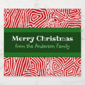 kerstlabel sparkling wijnetiket (Enkel label)