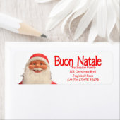 kerstlabel van Santa's Buon Natale Etiket (Insitu)