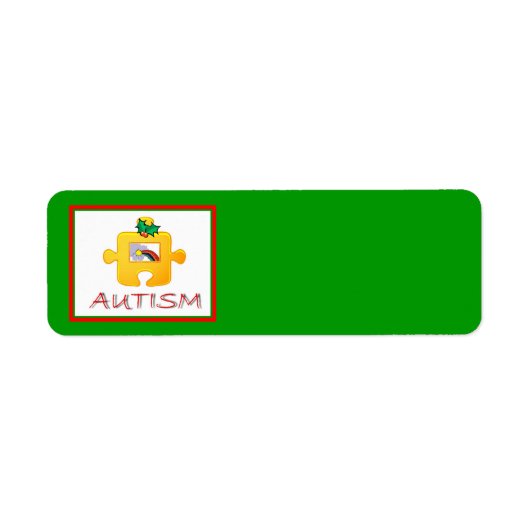 kerstlabel voor autisme etiket (Voorkant)