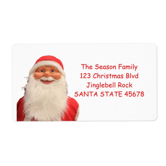 kerstlabel voor de kerstman etiket (Voorkant)