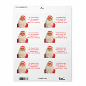 kerstlabel voor de kerstman etiket (Full Sheet)