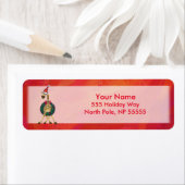 kerstlabel voor feestelijke Giraffe Etiket (Insitu)