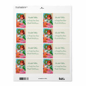  kerstlabel voor het bakmeisje retro etiket (Full Sheet)