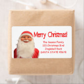 kerstlabel voor kerstmis in Santa's Merry Etiket (Insitu)