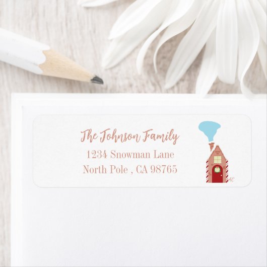 kerstlabel voor klein Snoep House Etiket (Insitu)