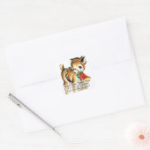  kerstlabel voor kleine rendieren vierkante sticker (Envelop)