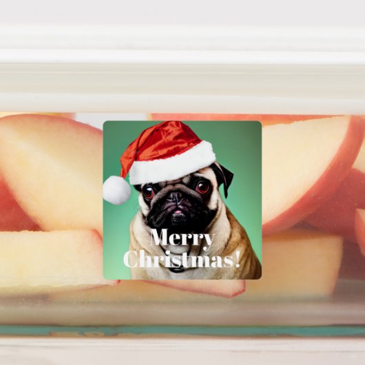 kerstlabel voor Pug Dog Labels (Aangebracht)