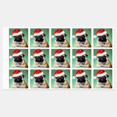 kerstlabel voor Pug Dog Labels (Vel)