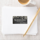 kerstlabel " we hebben verhuisd " etiket (Insitu)