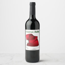 kerstlabel wijn etiket
