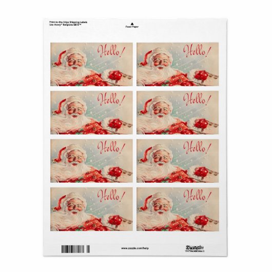  kerstlabels etiket (Full Sheet)