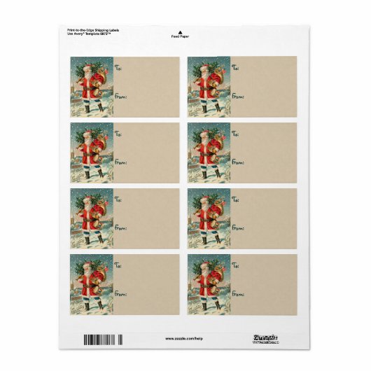  kerstlabels etiket (Full Sheet)