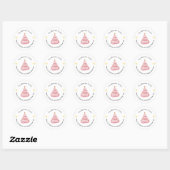 Kerstlabels, Kerst stickers, cadeau Ronde Sticker (Vel)