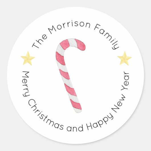 Kerstlabels, Kerst stickers, cadeau Ronde Sticker (Voorkant)