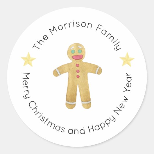 Kerstlabels, Kerst stickers, cadeau Ronde Sticker (Voorkant)