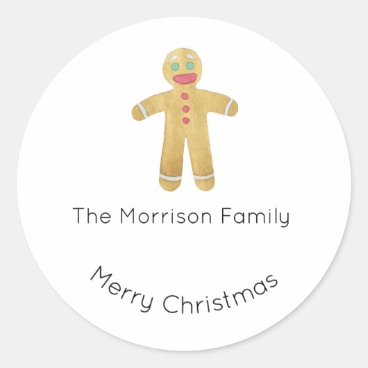 Kerstlabels, Kerst stickers, cadeau Ronde Sticker (Voorkant)