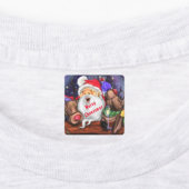 kerstlabels - kerstman en rendieren labels (Aangebracht)