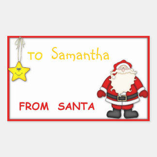 kerstLabels Rechthoekige Sticker