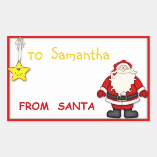 kerstLabels Rechthoekige Sticker (Voorkant)