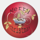 kerstlabels ronde sticker (Voorkant)