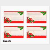  kerstlabels uit de jaren vijftig rechthoekige sticker (Vel)