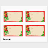  kerstlabels uit de jaren vijftig rechthoekige sticker (Vel)