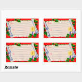  kerstlabels uit de jaren vijftig rechthoekige sticker (Vel)