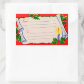  kerstlabels uit de jaren vijftig rechthoekige sticker (Tas)