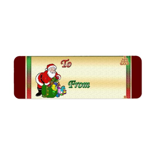 kerstlabels voor cadeaubont label (Voorkant)