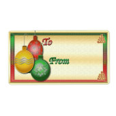 kerstlabels voor cadeaubont label (Voorkant)