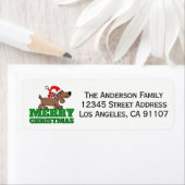 kerstlabels voor Doggie Return Address Labels (Insitu)