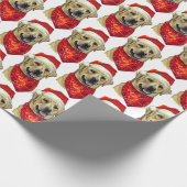 Kerstlabrador Cadeaupapier (Hoek)
