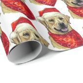 Kerstlabrador Cadeaupapier (Rol Hoek)