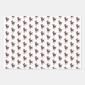 kerstlabrador chocolade-hond in Santa Hat Inpakpapier Vel (Voorkant 2)