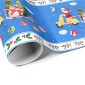 kerstlabrador Delivery Painting Cadeaupapier (Rol Hoek)