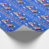 kerstlabrador Delivery Painting Cadeaupapier (Hoek)