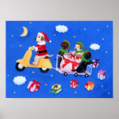 kerstlabrador Delivery Painting Poster (Voorkant)
