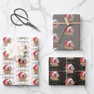 Kerstlabrador Dog-papierbladen voor het verpakken  Inpakpapier Vel