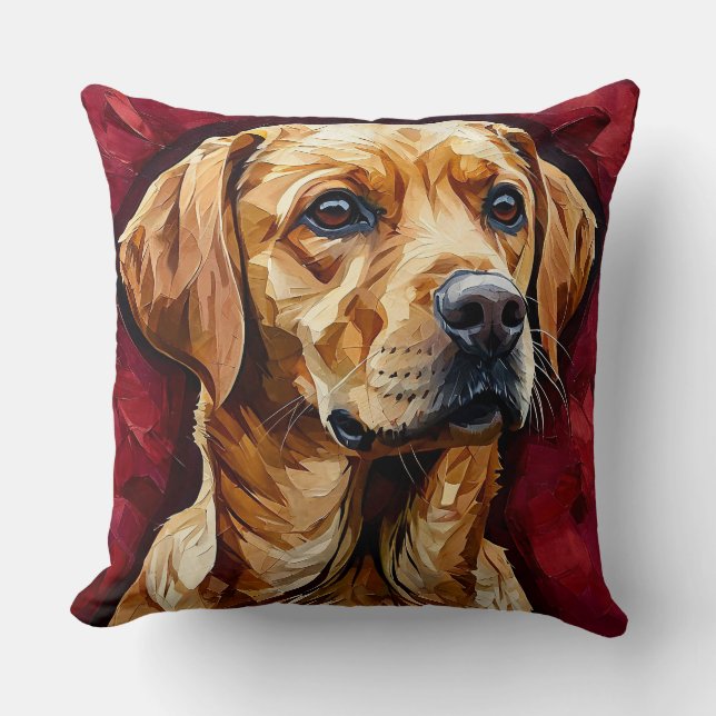 Kerstlabrador hond kussen (Voorkant)