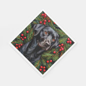 Kerstlabrador hond servet (Hoek)