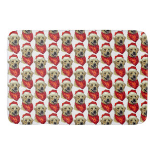Kerstlabrador-hondenpakpapier Badmat