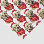 Kerstlabrador-hondenpakpapier Tissuepapier (Detail)