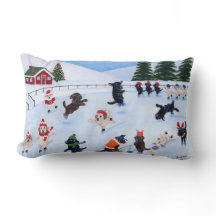 kerstlabrador ijsschaatsen