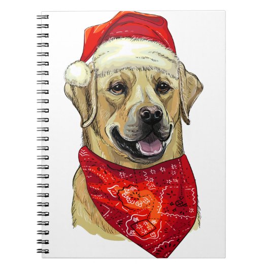 Kerstlabrador Notitieboek (Voorkant)