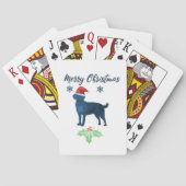 kerstlabrador pokerkaarten (Achterkant)