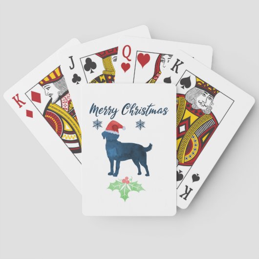 kerstlabrador pokerkaarten (Achterkant)
